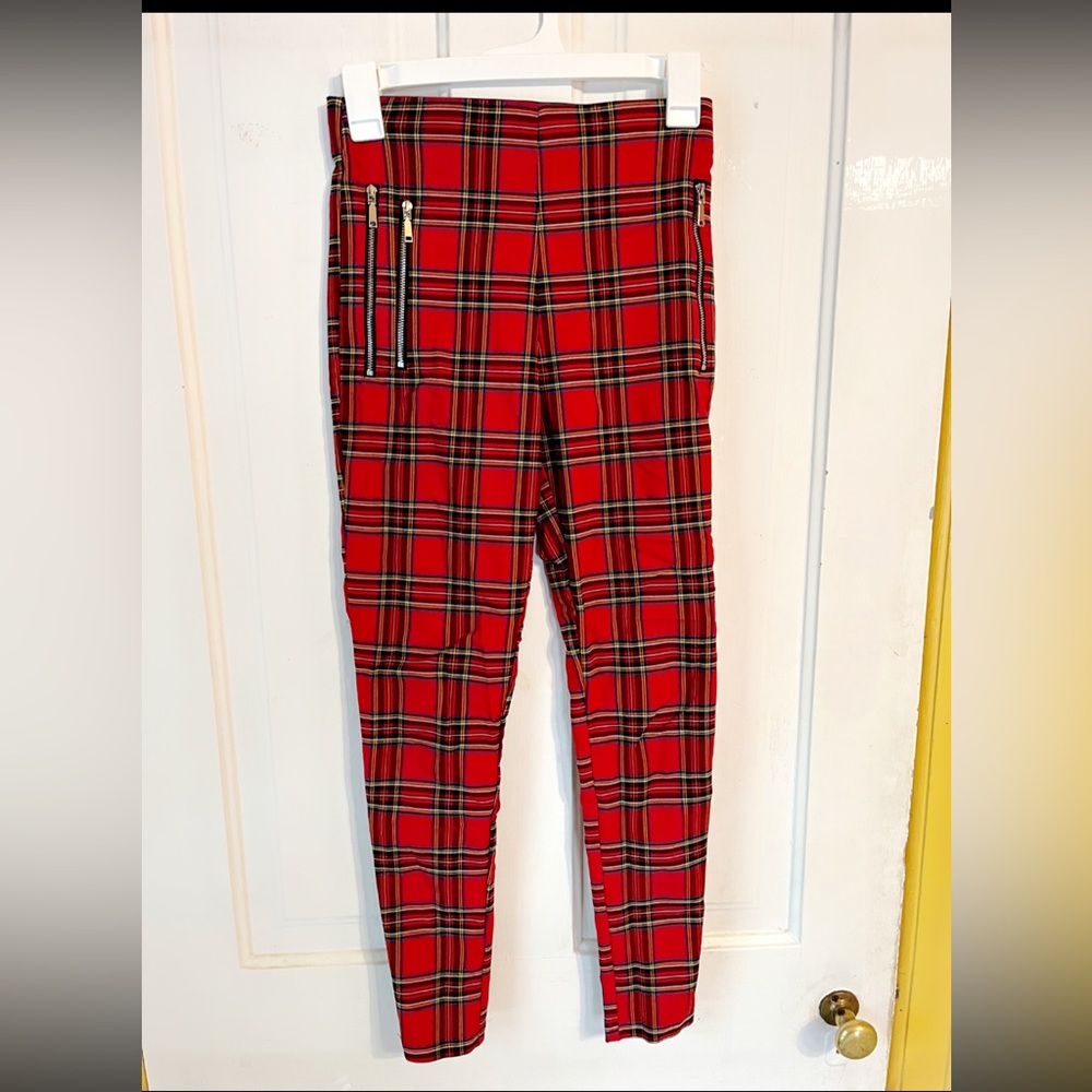 Christmas plaid dress pants